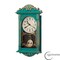 Clockswise Vintage Grandfather Wood-Looking Plastic Pendulum Decorative Battery Operated Wall Clock Brown, for Office, Home Decor, Living Room, Kitchen, or Dining Room